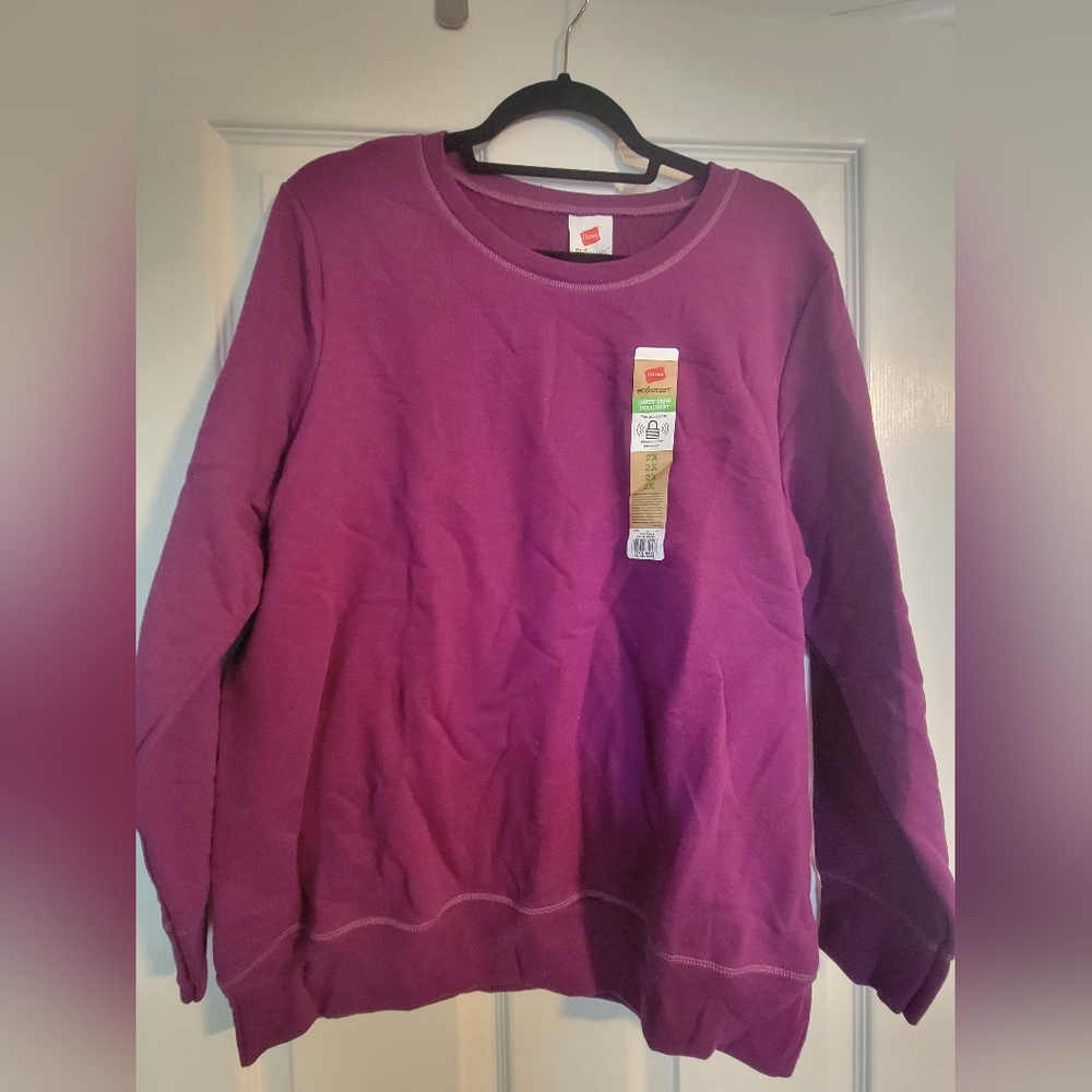 Hanes EcoSmart Women's 2XL Sweatshirt Purple BRAND NEW